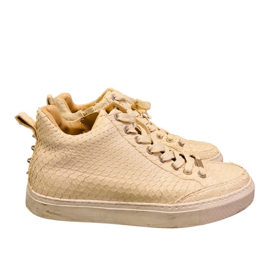 J Slides Women's Cream High-Top Sneakers